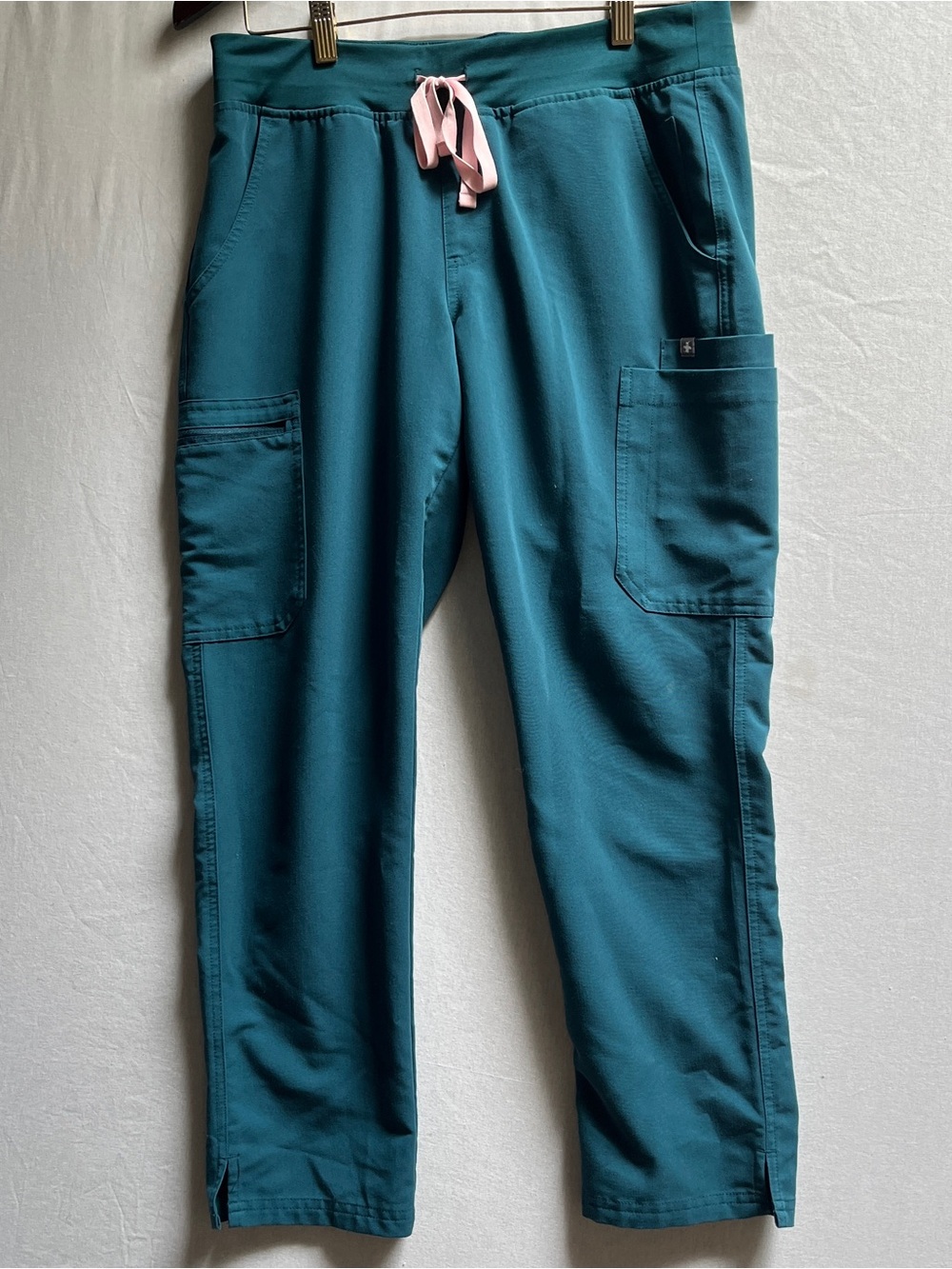 FIGS Technical Collection Utility Straight Leg Scrub Pants Teal Blue Size M P